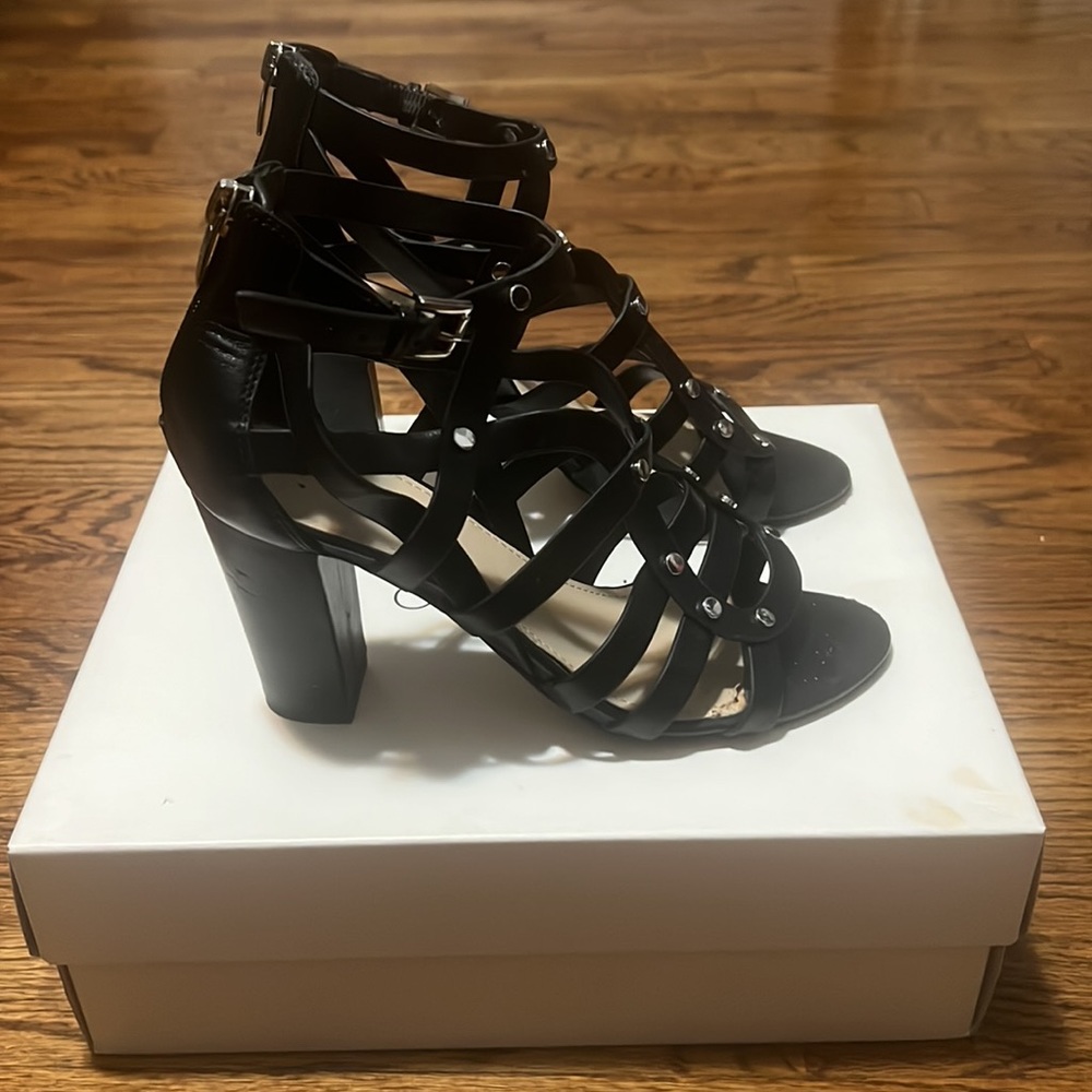 Calvin Klein Leather Strappy Sandals View 3